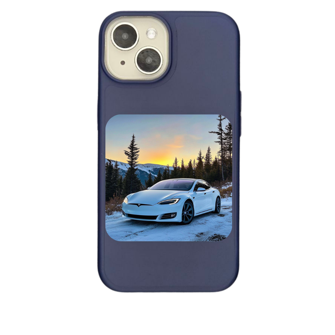 Tesla Model-Snow Drift