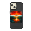 India Flag with Sunrise Reflection