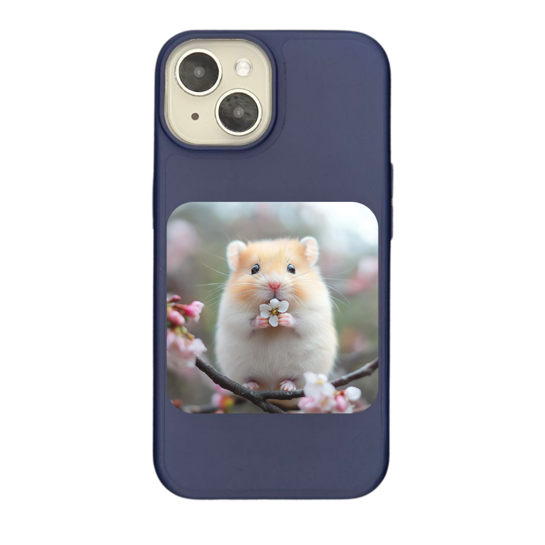 Adorable Hamster with Cherry Blossom Charm