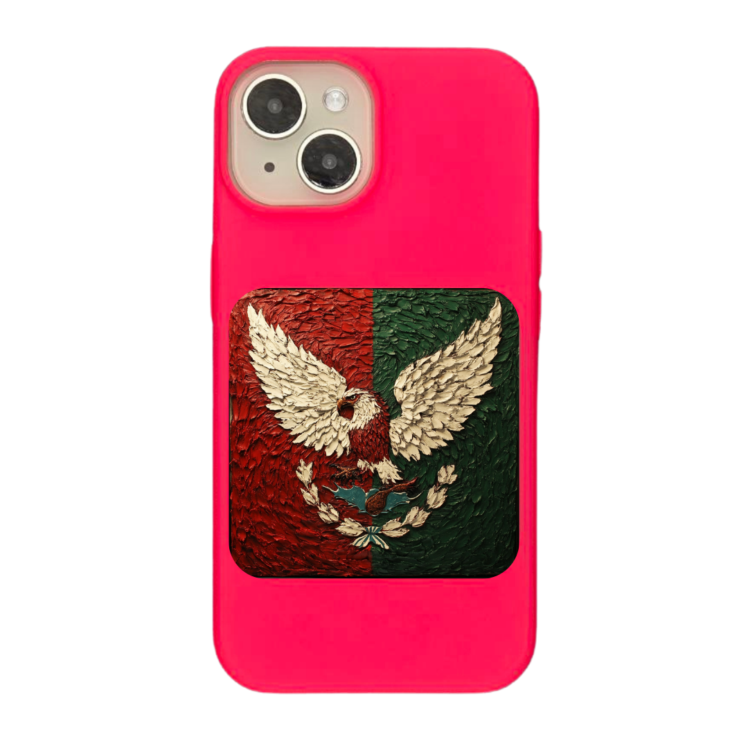 Mexico Flag - Textured Artwork with National Eagle and Symbols