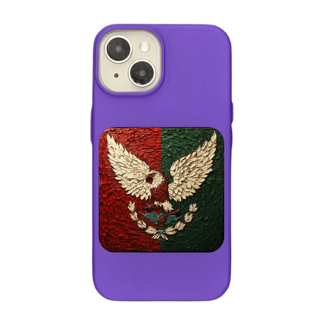 Mexico Flag - Textured Artwork with National Eagle and Symbols